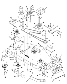 Mower Deck 60-Inch Diagram and Parts List for Z-FORCES60 17AI5GHD-2010Z-17AI5GHD210-17AI5GHD010-2010u-Base-Model Cub Cadet Lawn Tractor